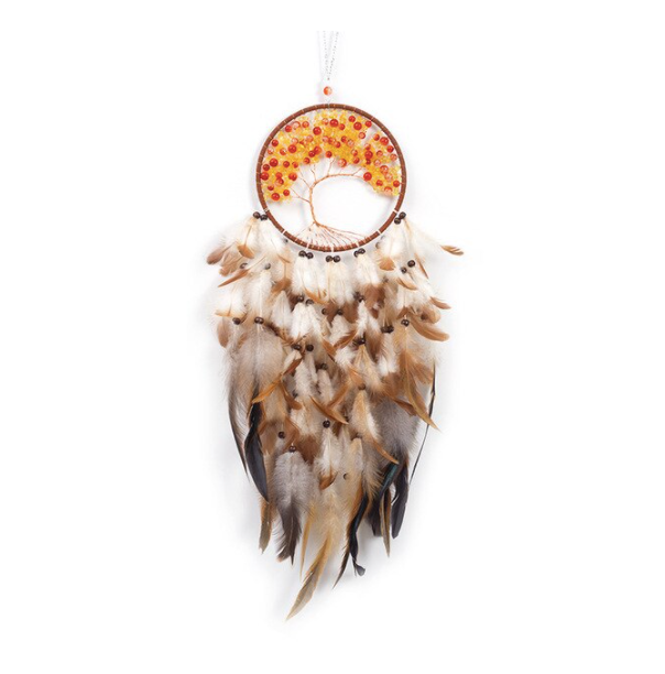 Modern Handmade Beaded Dreams Catcher: Pink