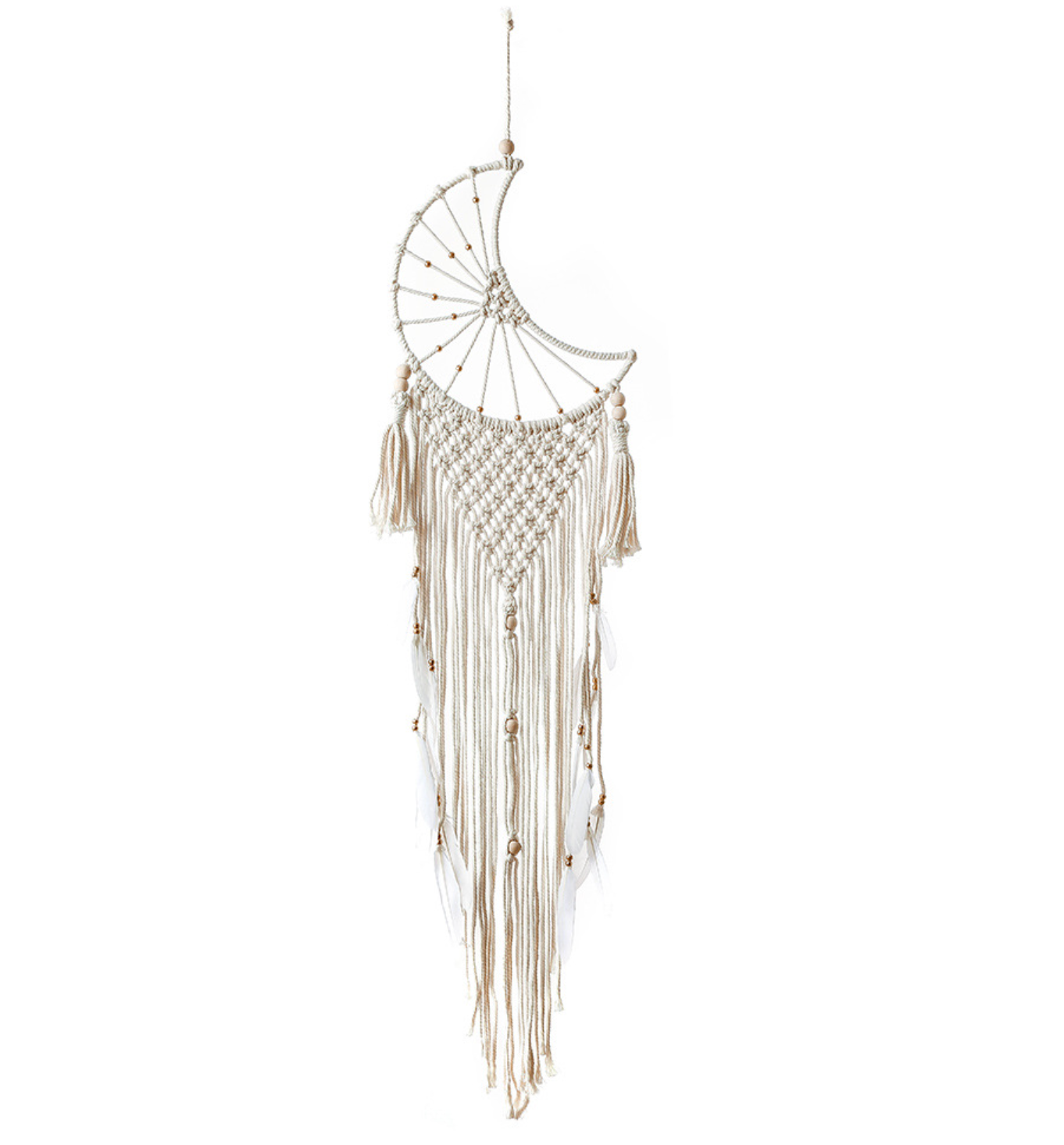 Moon Macrame Wall Hanging Dreamcatcher