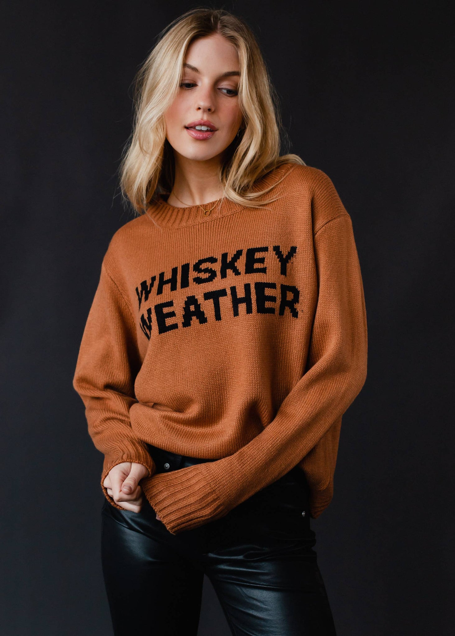 Brown Whiskey Weather Sweater