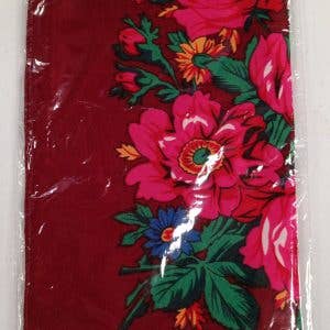 FSF-MRN - 30″ Square Scarf
100% Acrylic
floral Border Patte