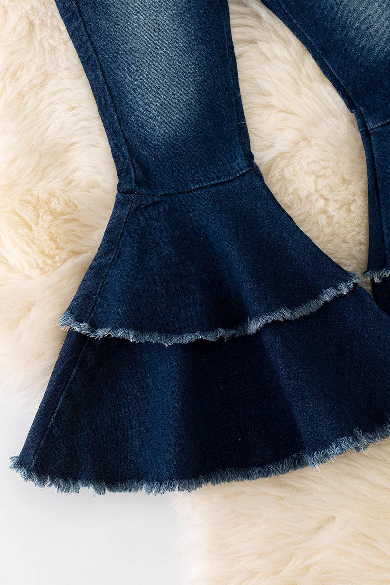 Western double layer bell pants with adjustable string. PNG50256-Jean: