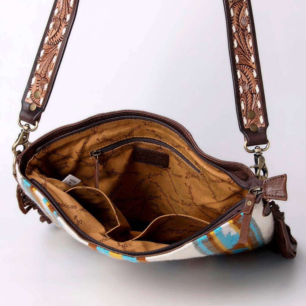 LC-ADBGA263 Messenger Genuine Western Leather Women Bag: ADBGA263B