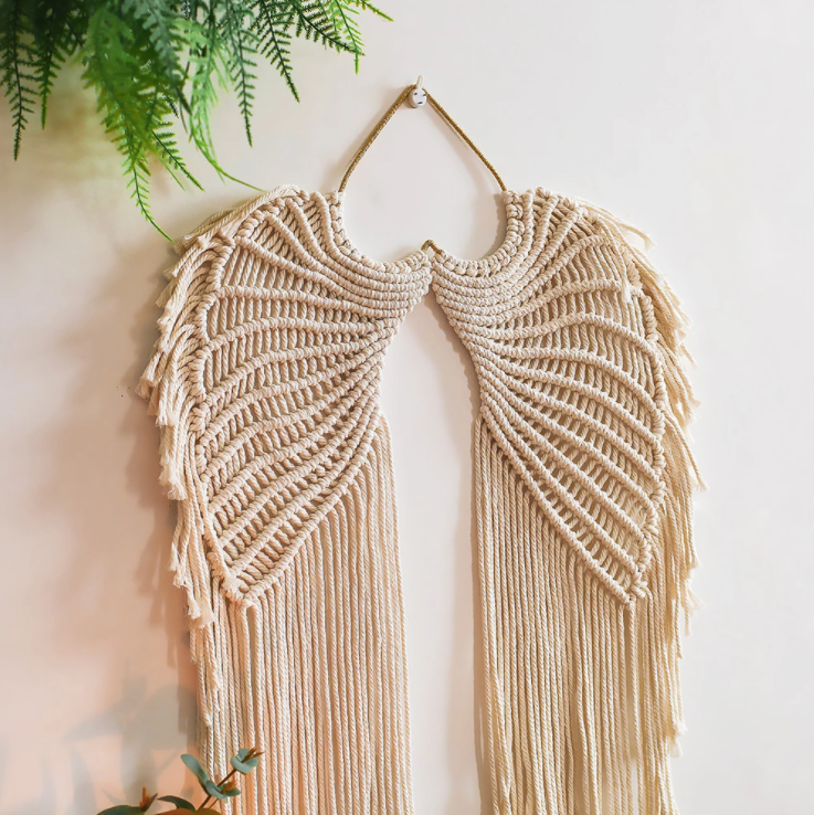 Angel Wings Macrame Wall Hanging