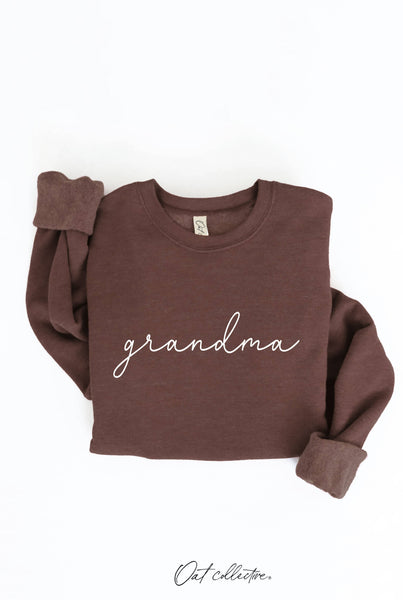 GRANDMA Graphic Sweatshirt: CHOCOLATE
