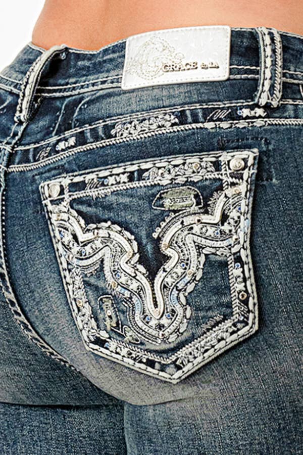Heavy Stitches Modify Mid-Rise Boot Cut 32" | EB-51935-32
