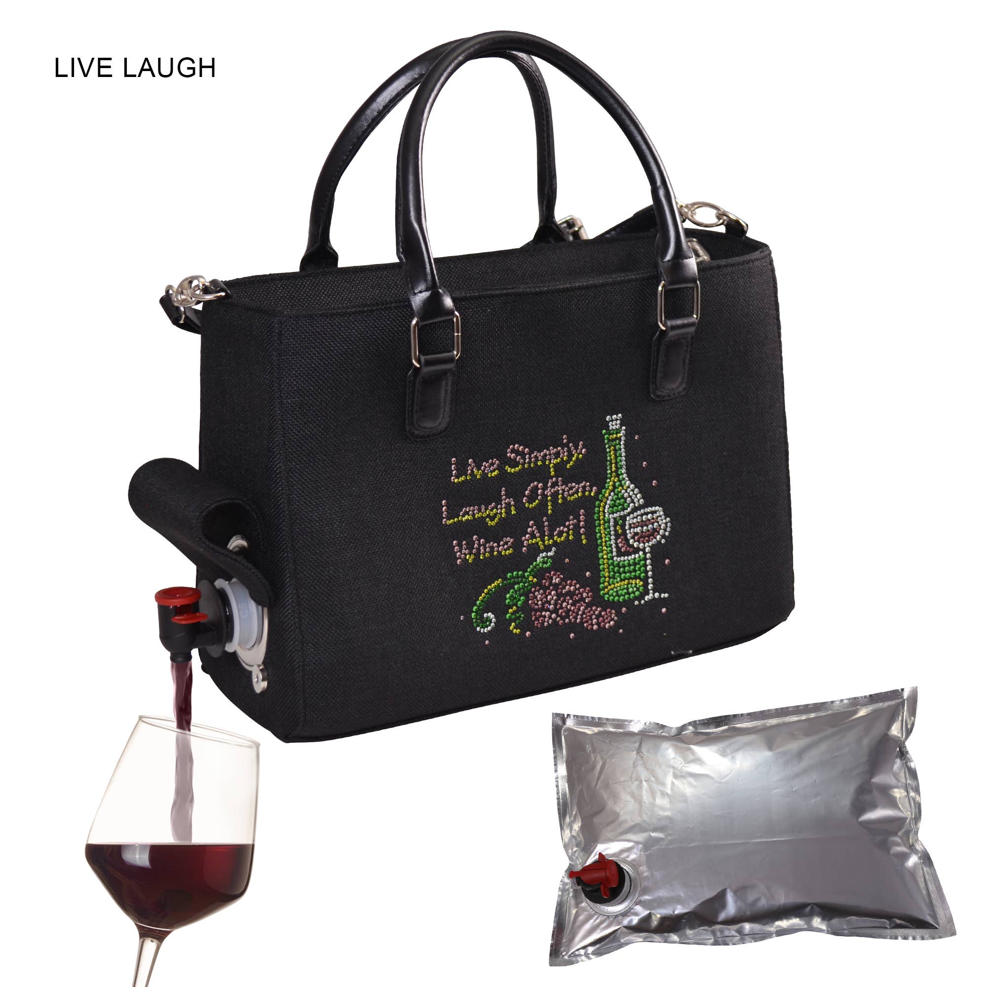 Drink Purse | Wine Purse Tweed Design: Group Therapy