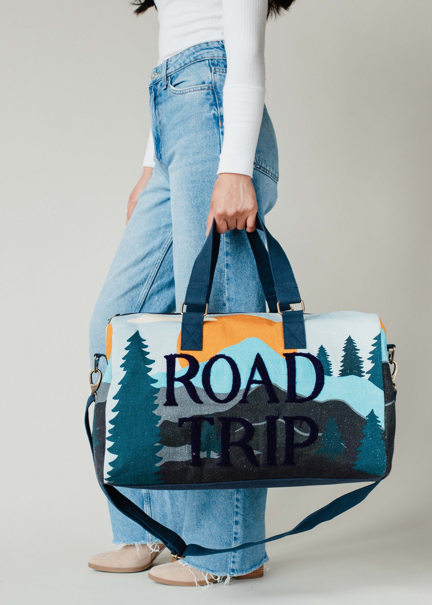 Road Trip Mountain Scene Duffel