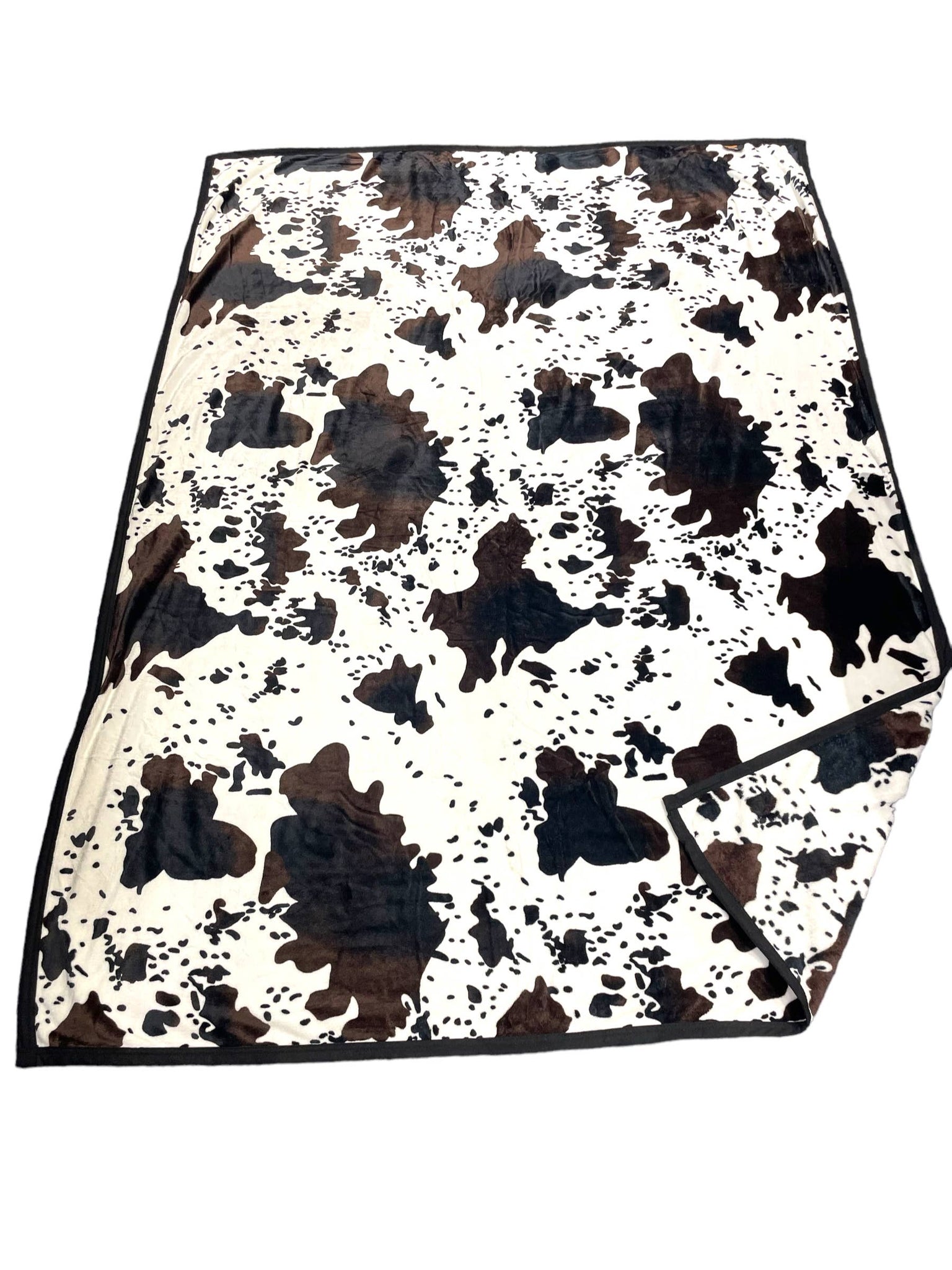 Plush Cow Hide Blanket Full Size Throw