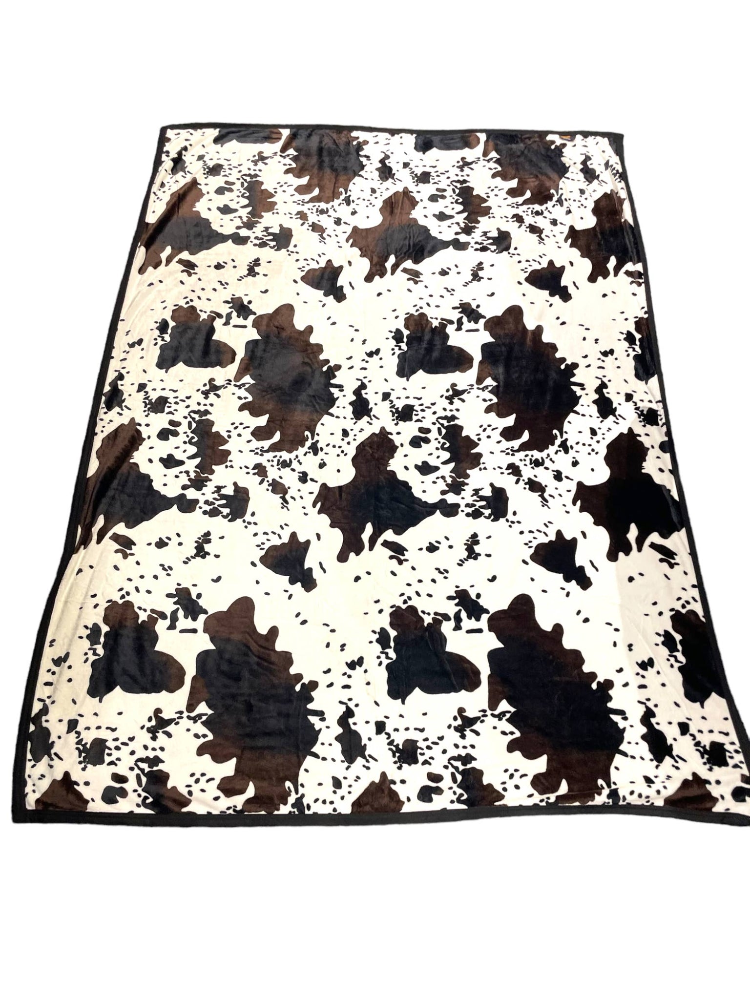 Plush Cow Hide Blanket Full Size Throw