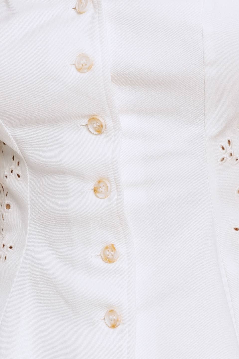 A solid woven top - IJ10313: WHITE DENIM / Contemporary