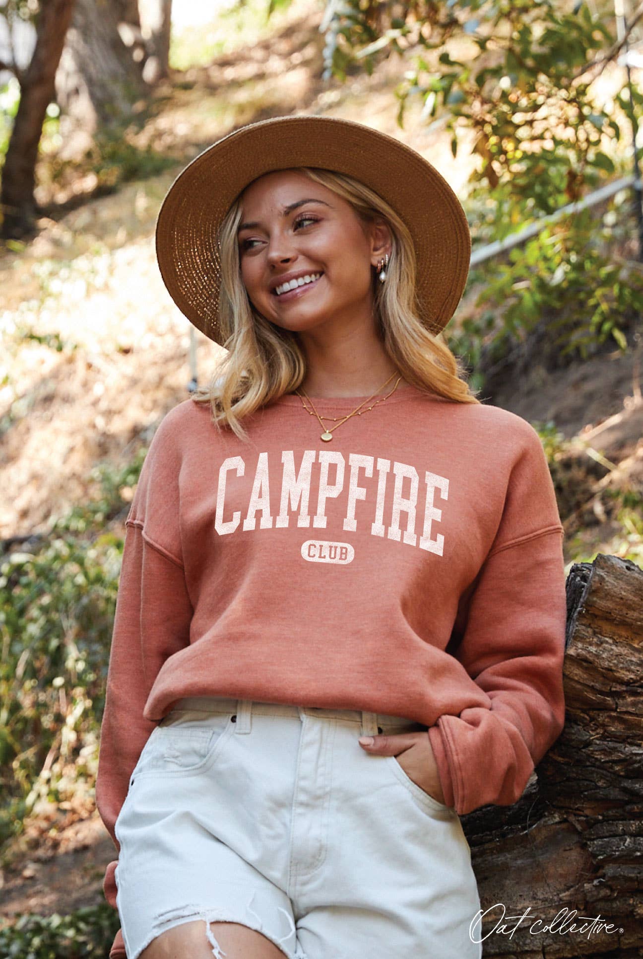 CAMPFIRE CLUB Graphic Sweatshirt  : BABY PINK