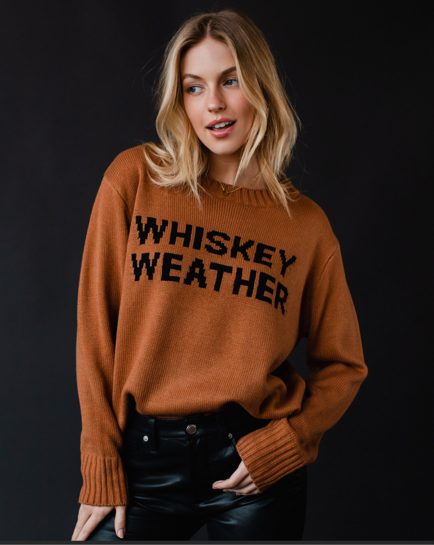 Brown Whiskey Weather Sweater