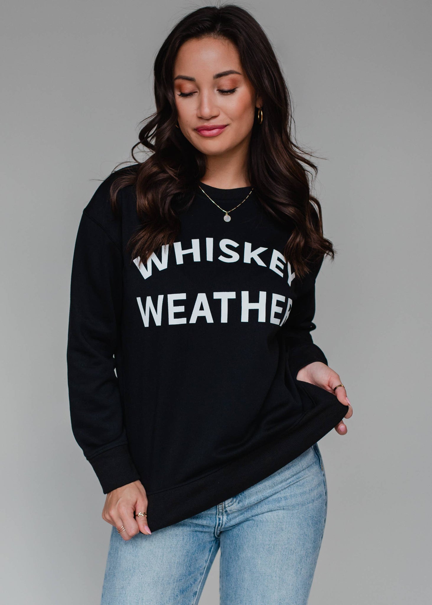 Black Whiskey Weather Sweatshirt