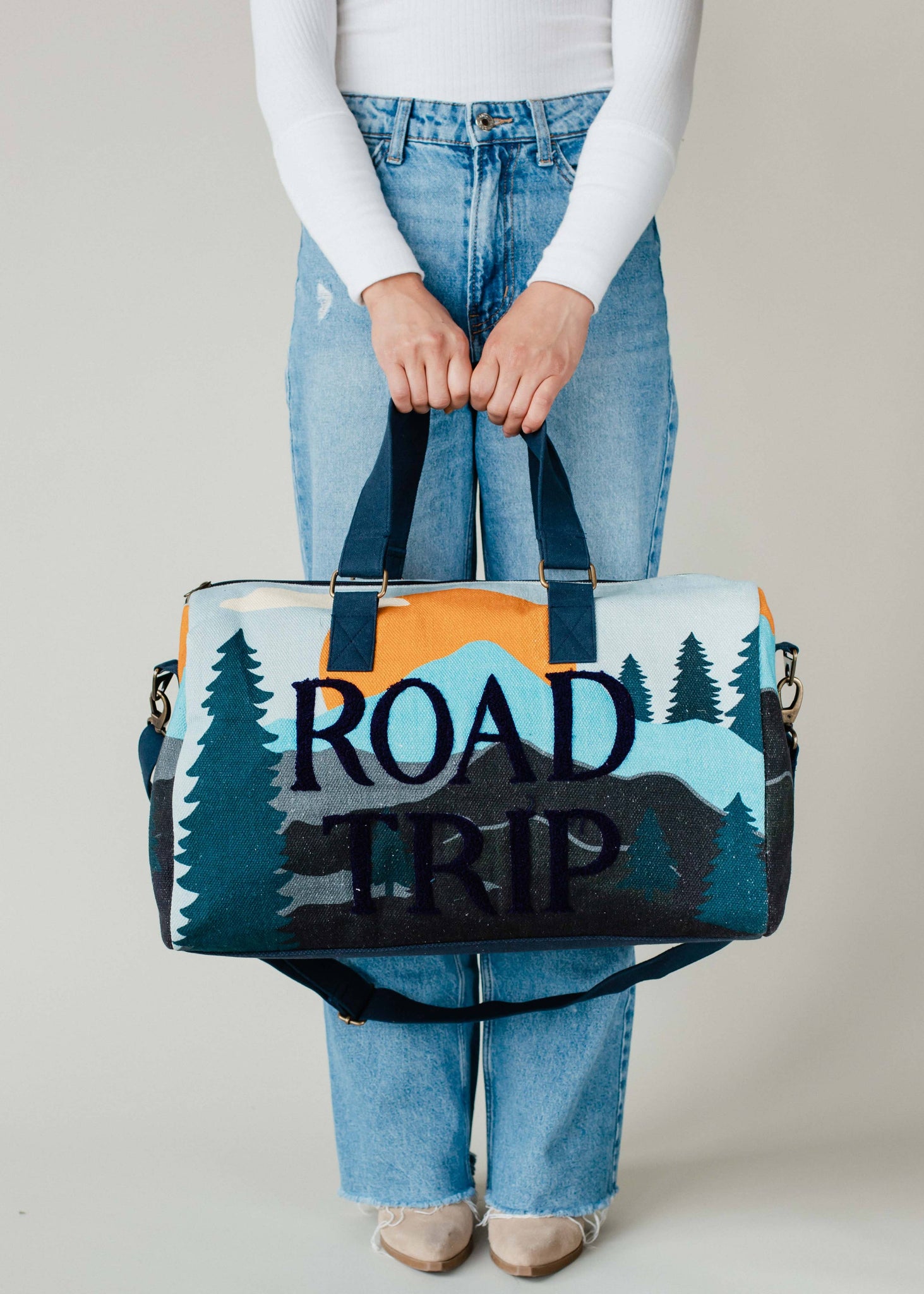 Road Trip Mountain Scene Duffel