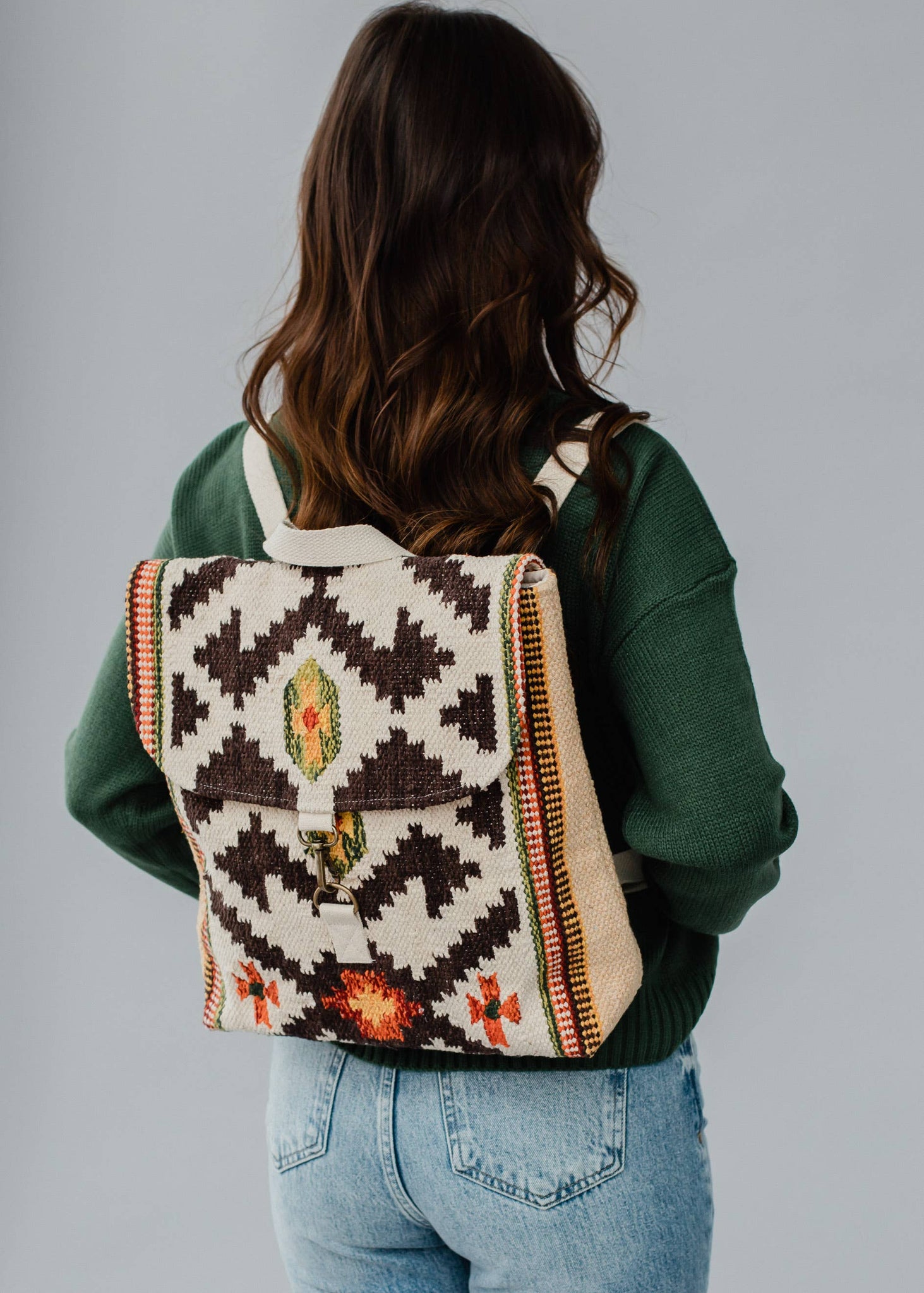 Tan & Brown Aztec Backpack