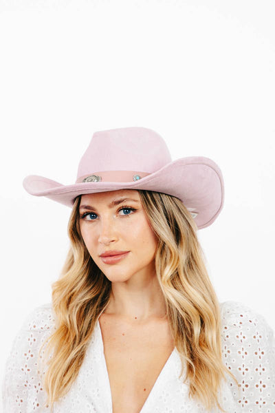 Western Disc Ribbon Strap Cowboy Hat: PK