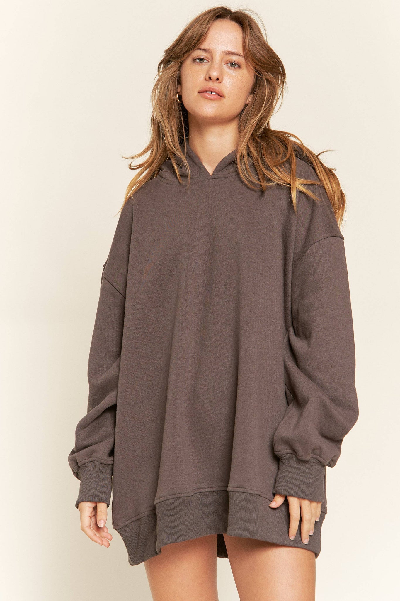 BE YOURSELF HOODIE SWEATER - JJT6145: ASH BLACK