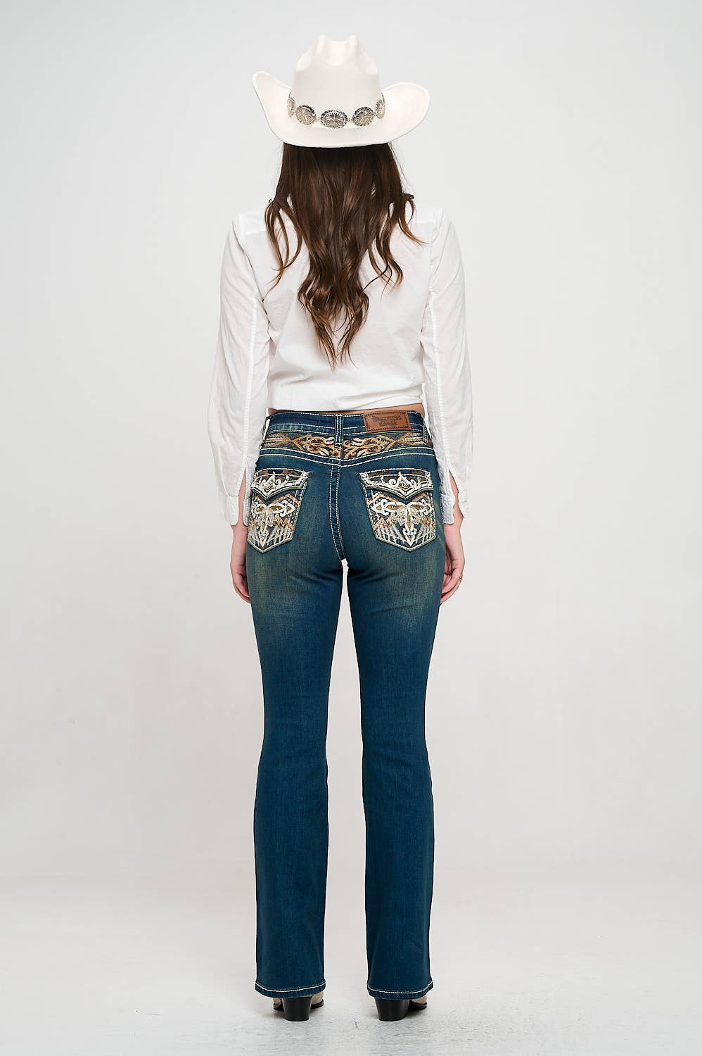 WT-740V BOOTCUT STRETCHY WOMEN'S BLING JEANS WESTFIELD EAGLE: