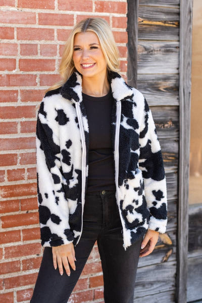 SHERPA COW JACKET CARDIGAN