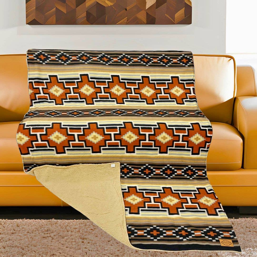 Sherpa-Lined Lodge Blankets, Design #32