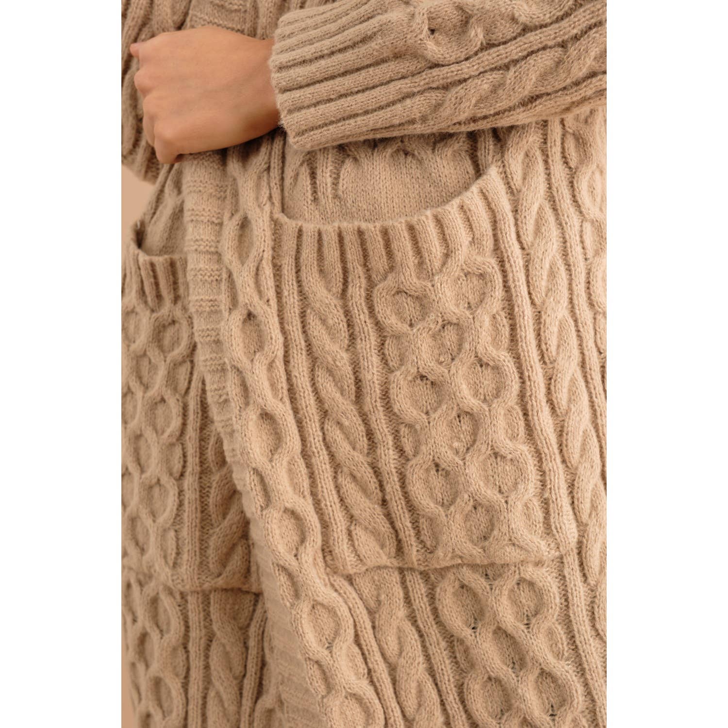 KNIT LONG OPEN CARDIGAN