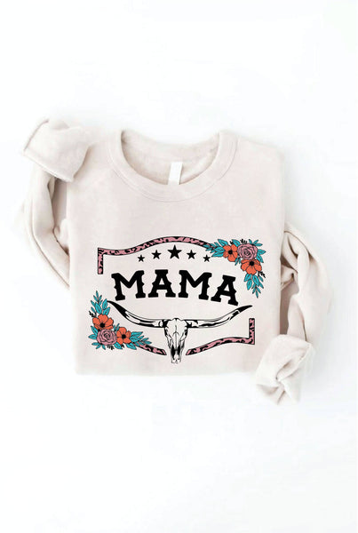 MAMA Graphic Sweatshirt - Casual Fit: HEATHER DUST