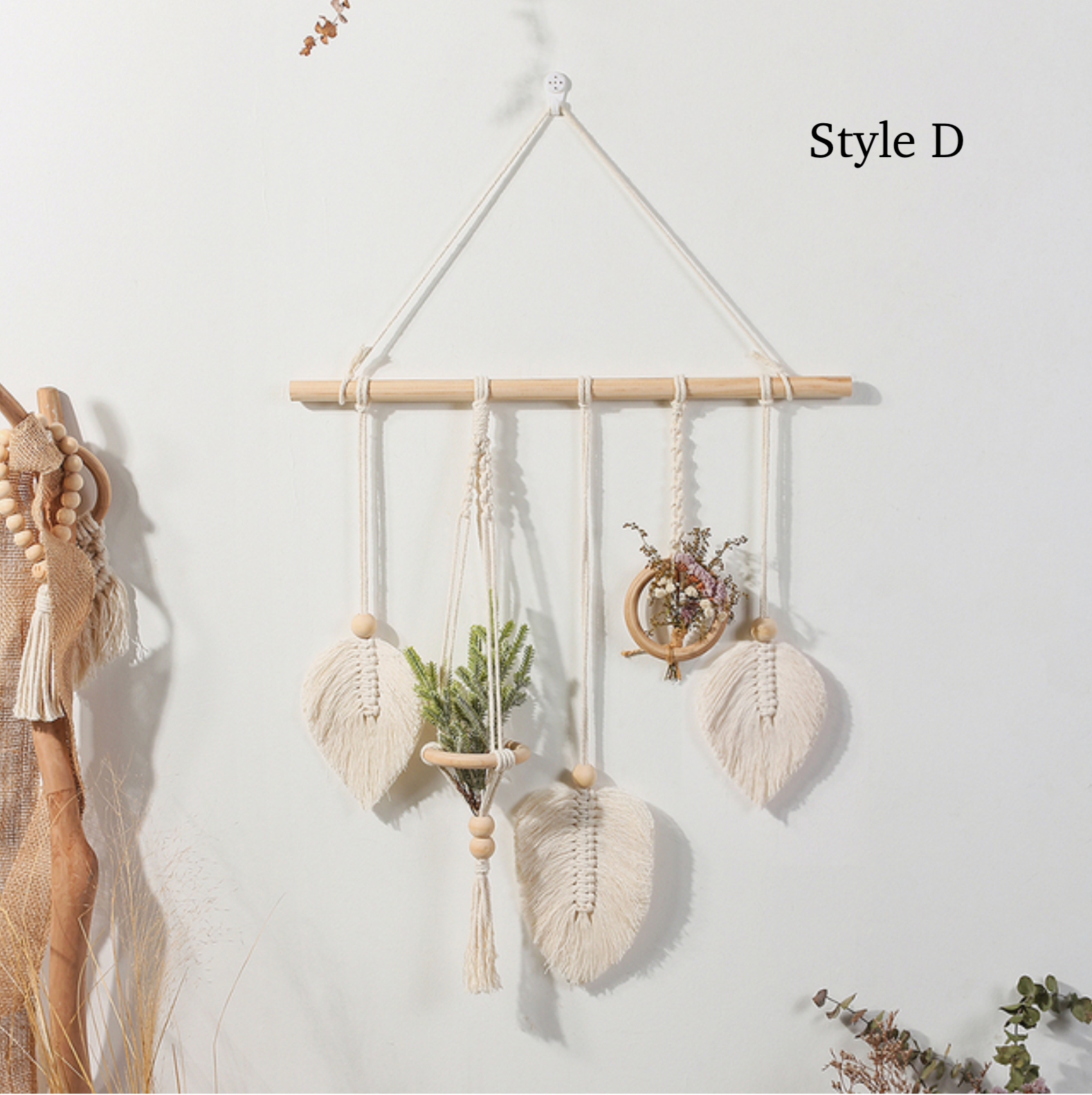 Leaf Macrame Wall Hanging: Style C