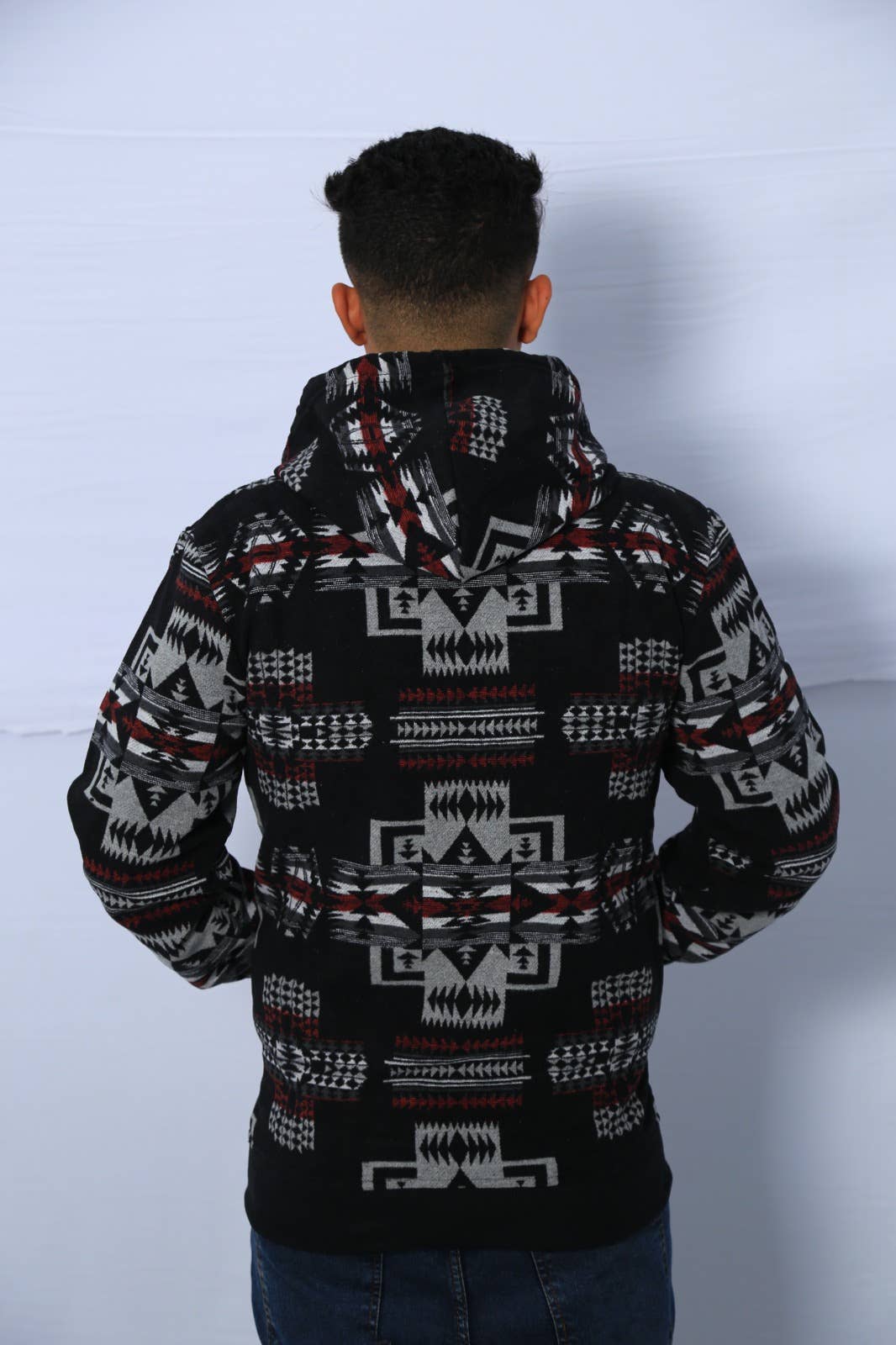 HOD53 - Adult Hoodie Jacket With Southwest quard Designs