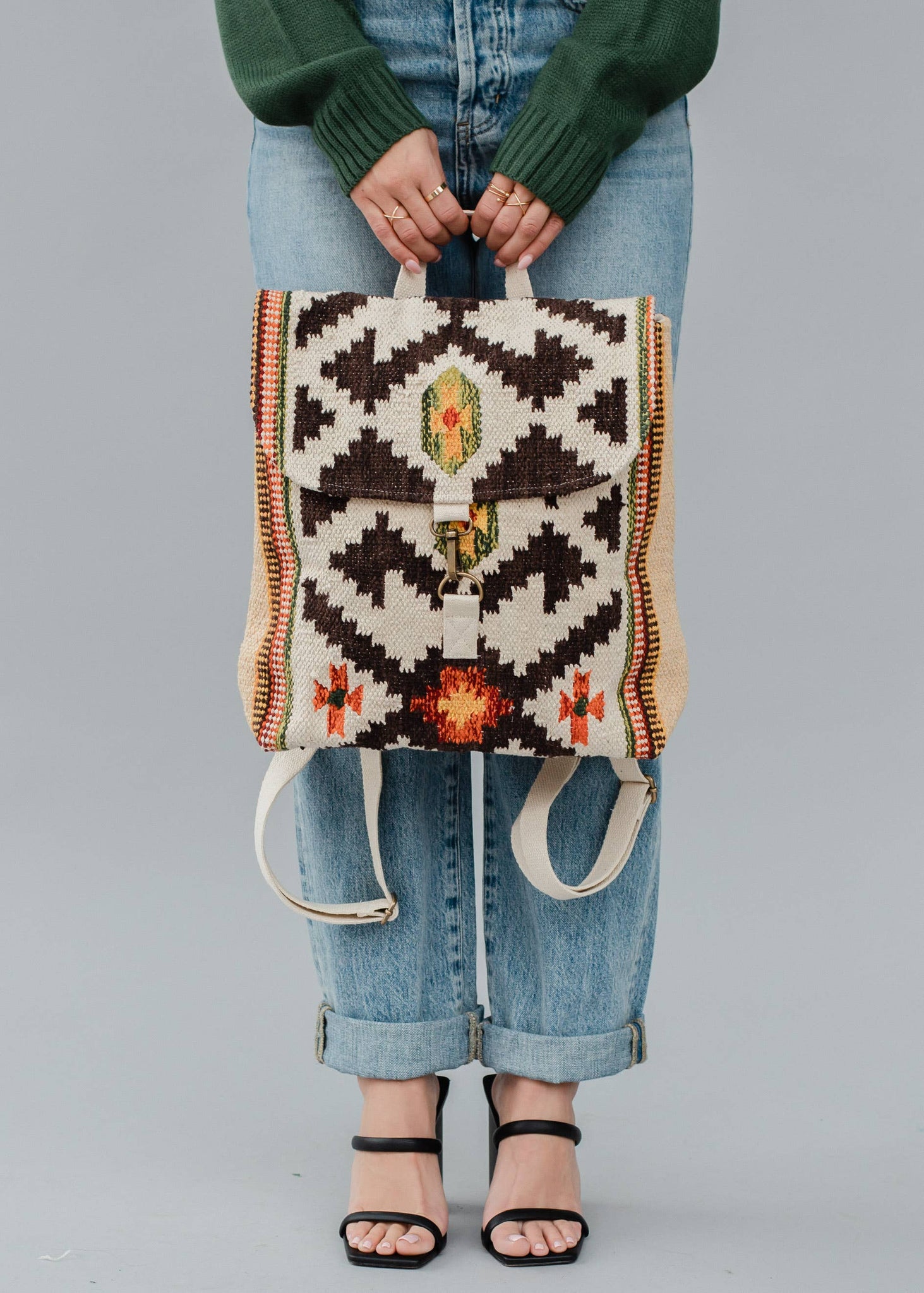 Tan & Brown Aztec Backpack