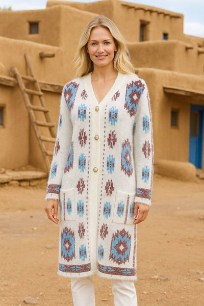 SW-705 Cozy Southwestern Inspired Cardigan