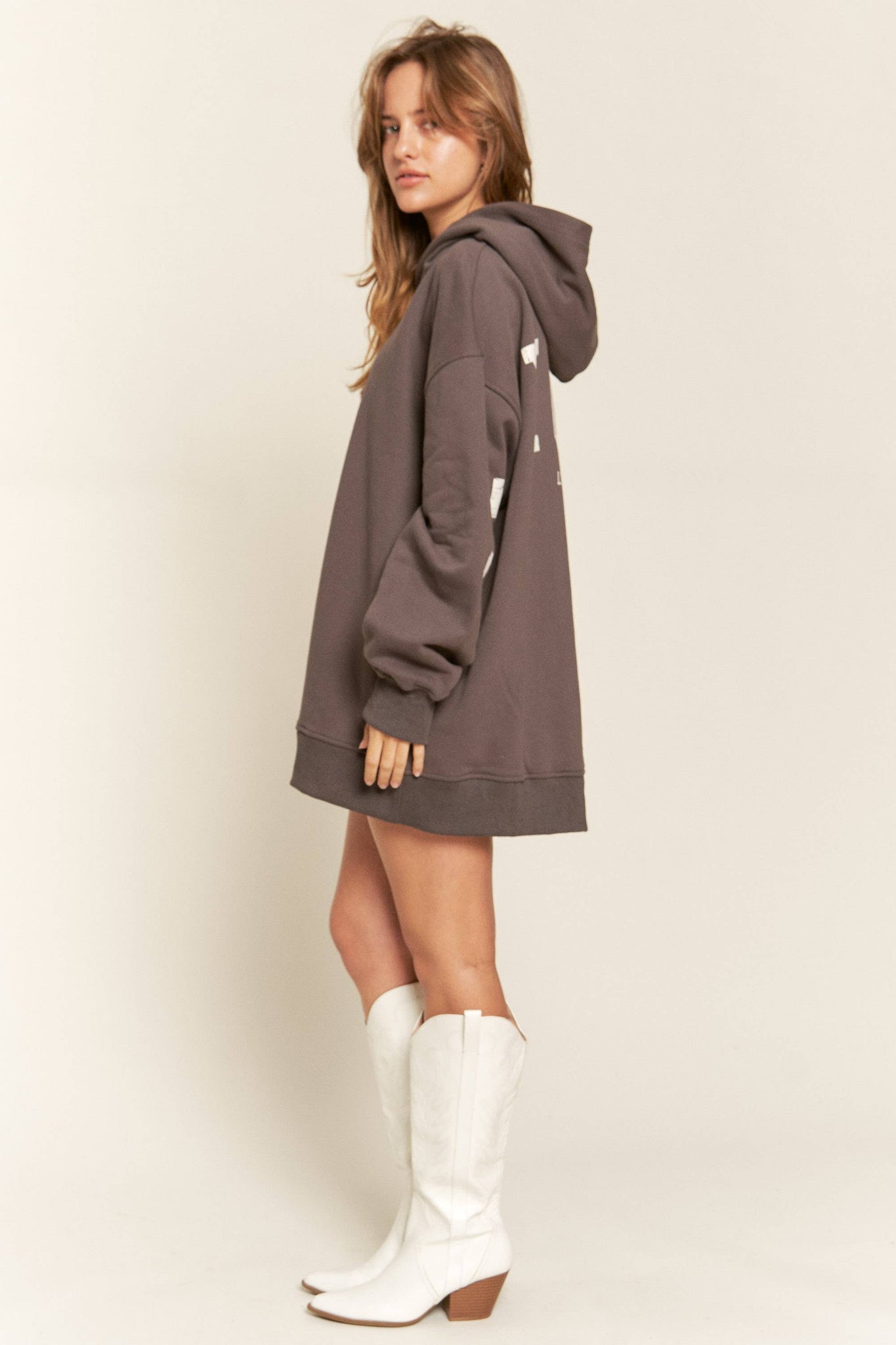 BE YOURSELF HOODIE SWEATER - JJT6145: ASH BLACK