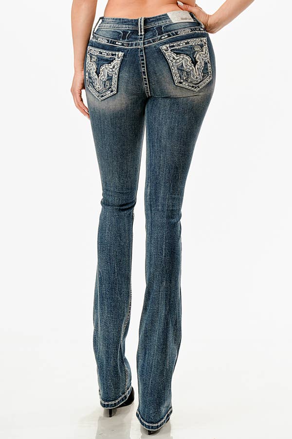 Heavy Stitches Modify Mid-Rise Boot Cut 32" | EB-51935-32