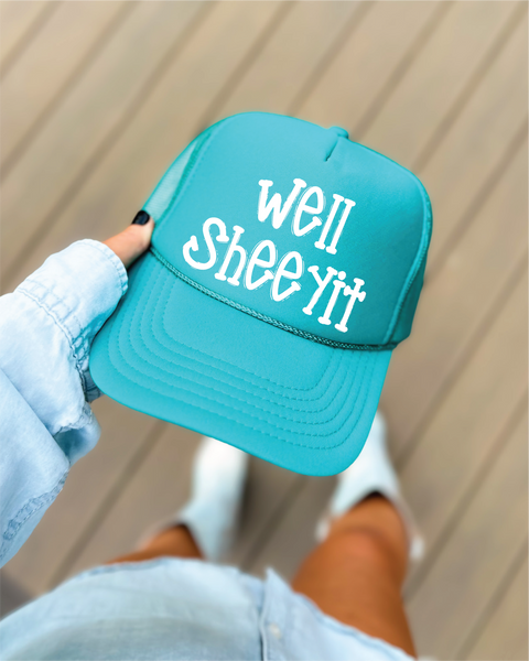 Well Sheeyit DTF Printed Jade Trucker Hat
