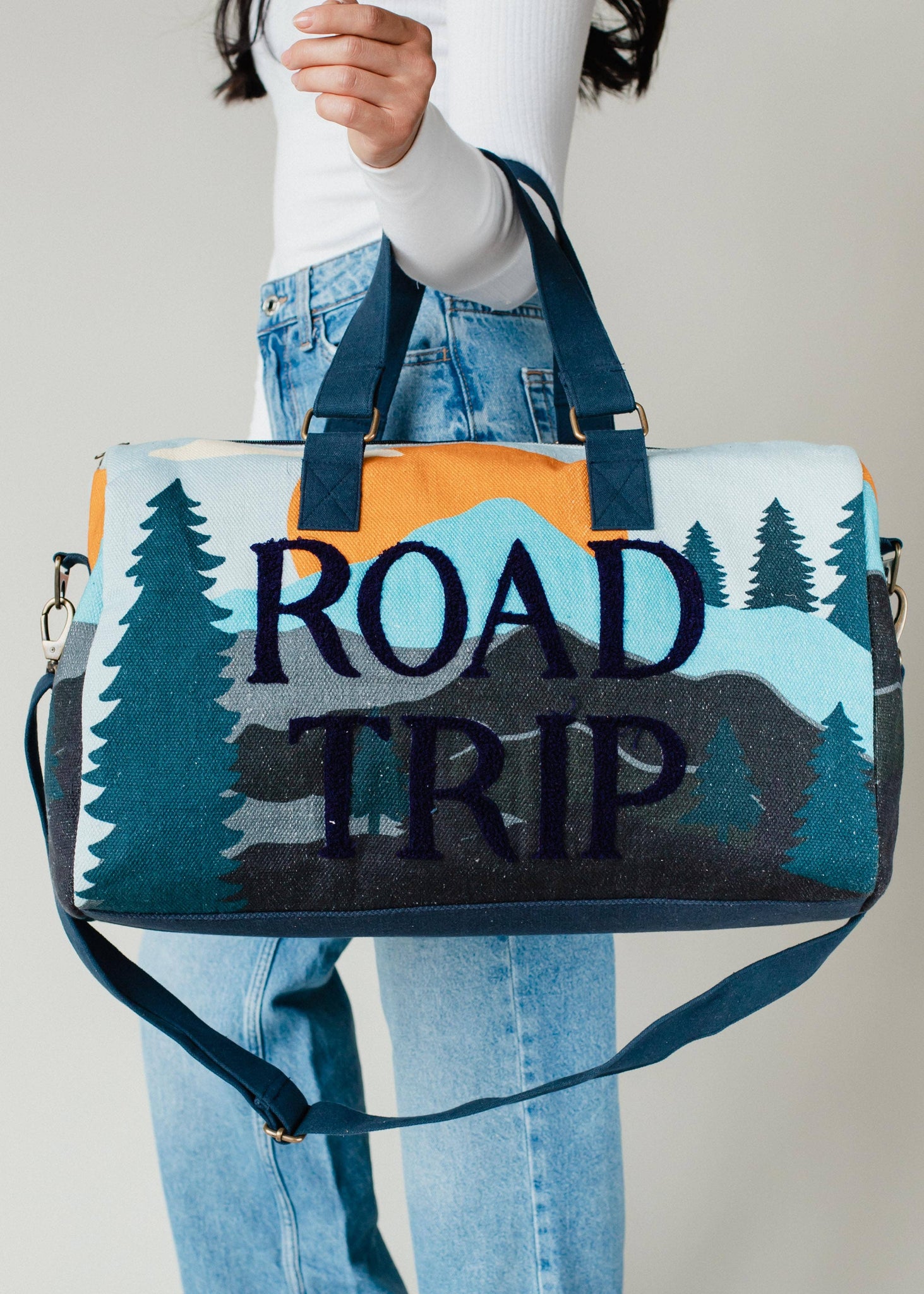 Road Trip Mountain Scene Duffel