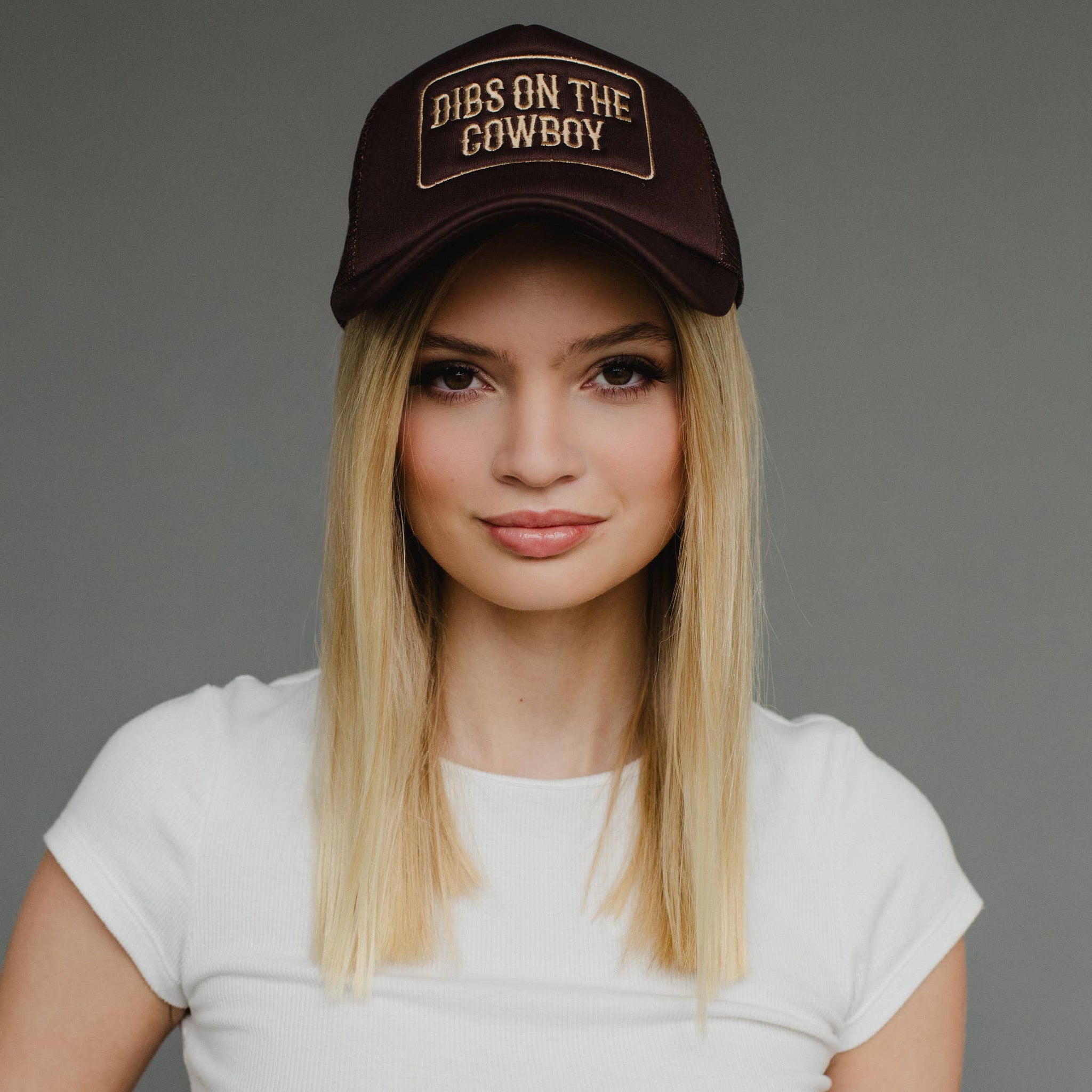 Brown Dibs On The Cowboy Trucker Hat