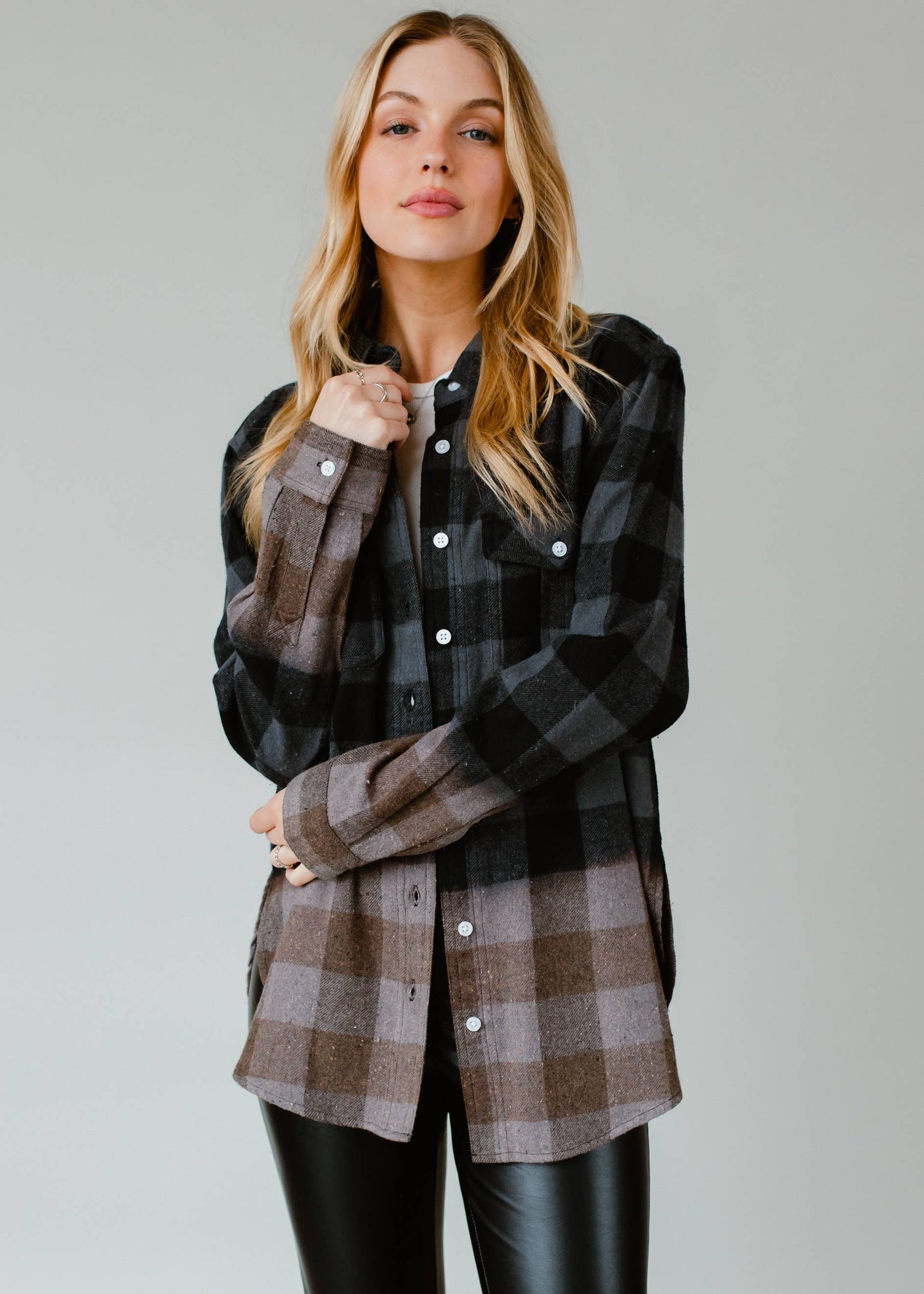 Black & Gray Plaid Flannel