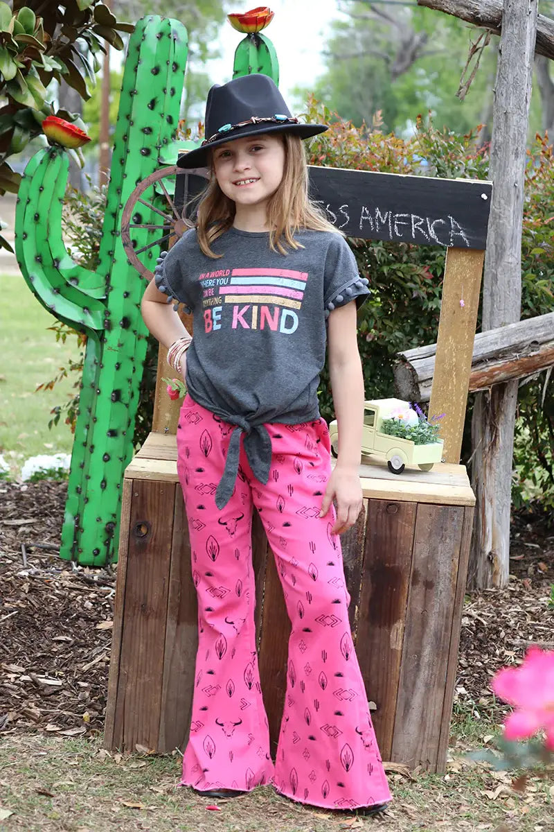 FUSCHIA PRINTED DENIM PANTS. PNG15113004