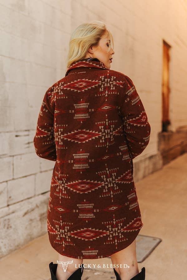 Black Orange Beige Button Down Quilted Lined Shacket