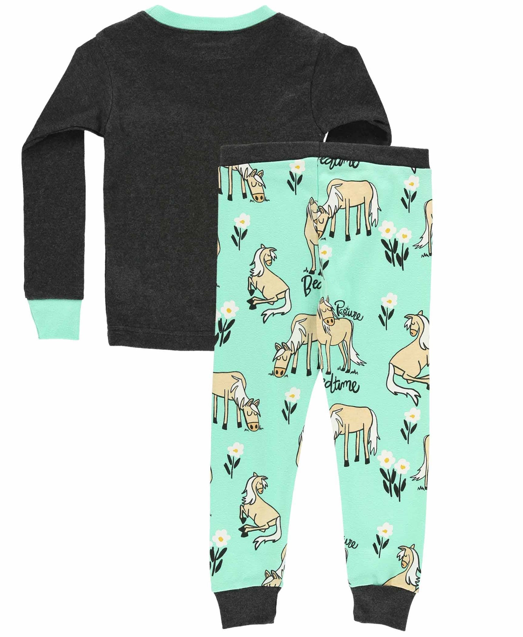 Pasture Bedtime Mint Kid's Long Sleeve Pajama Set: