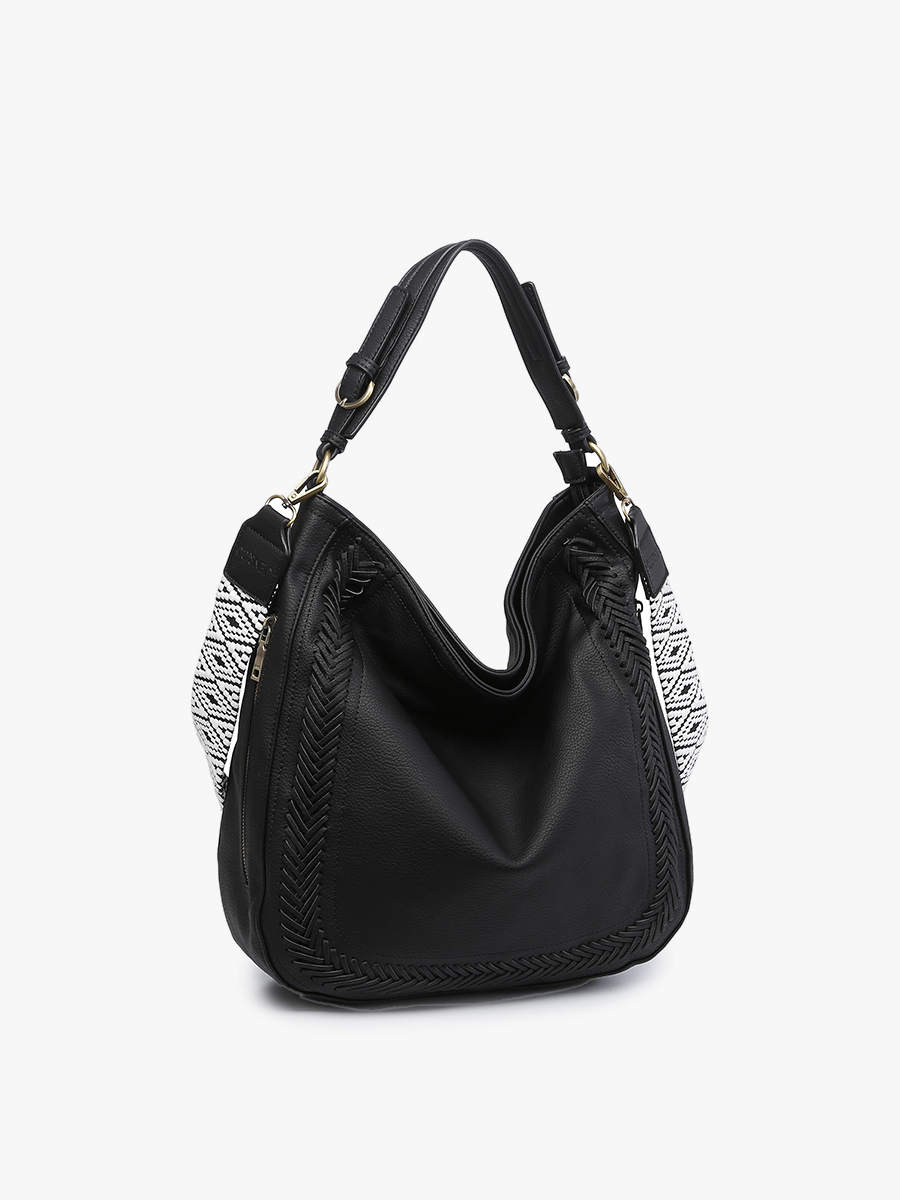 M2049 Aris Whipstitch Hobo/Crossbody w/ Guitar Strap: