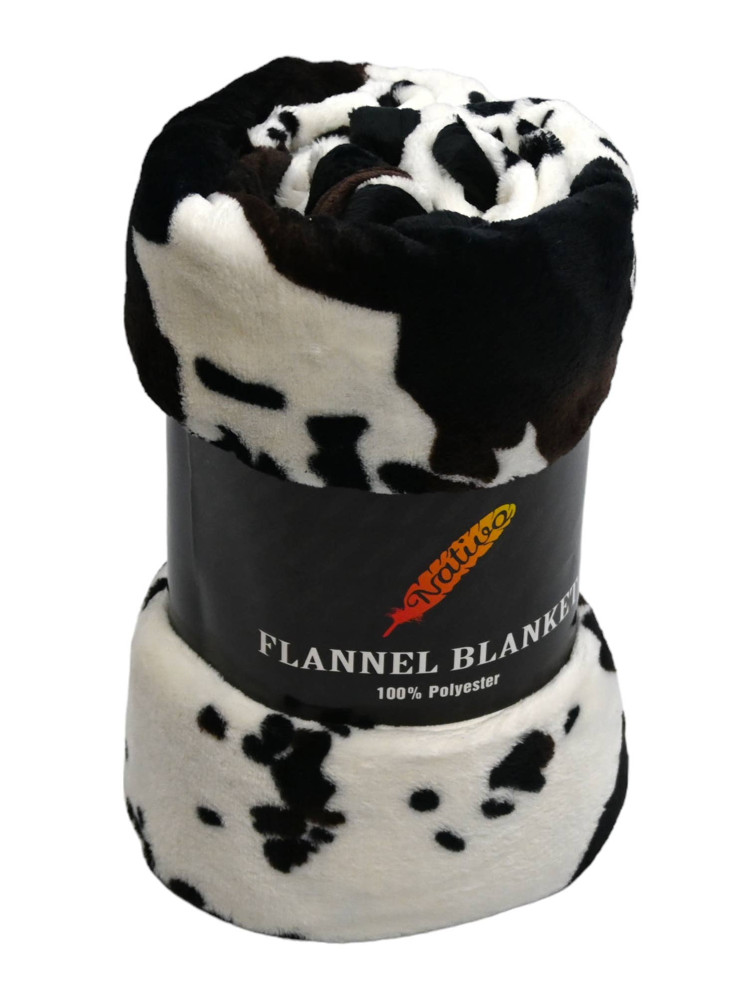 Plush Cow Hide Blanket Full Size Throw