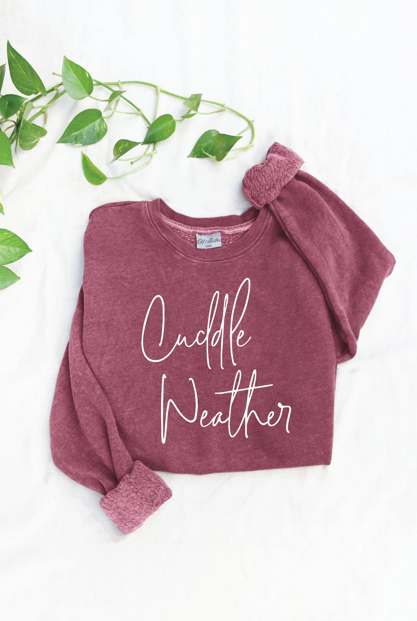CUDDLE WEATHER Mineral Graphic Sweatshirt Vintage Wash