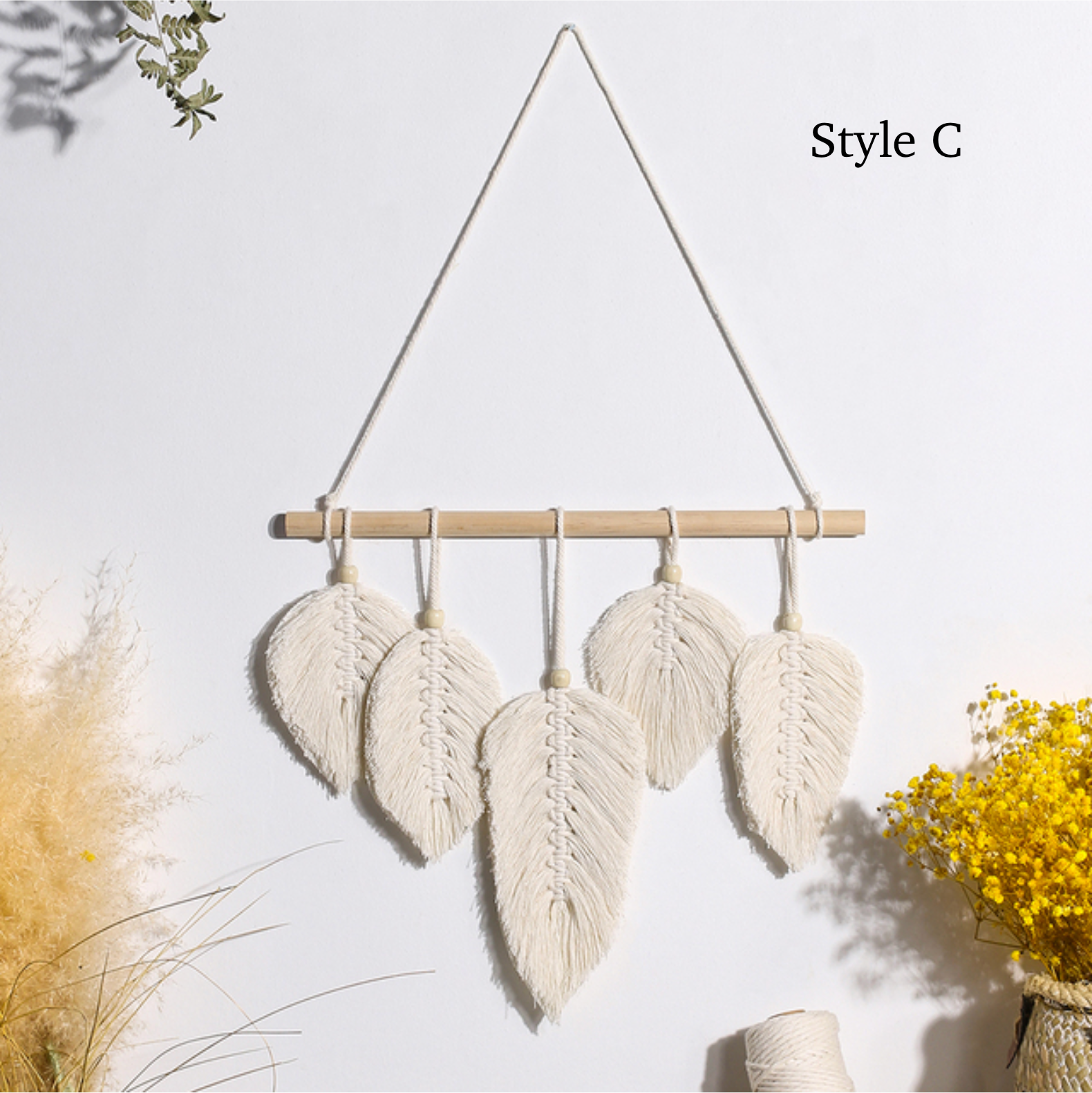 Leaf Macrame Wall Hanging: Style C