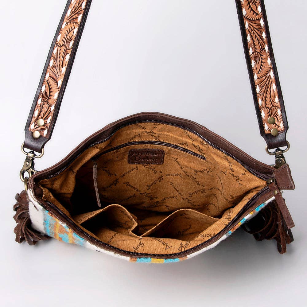 LC-ADBGA263 Messenger Genuine Western Leather Women Bag: ADBGA263B