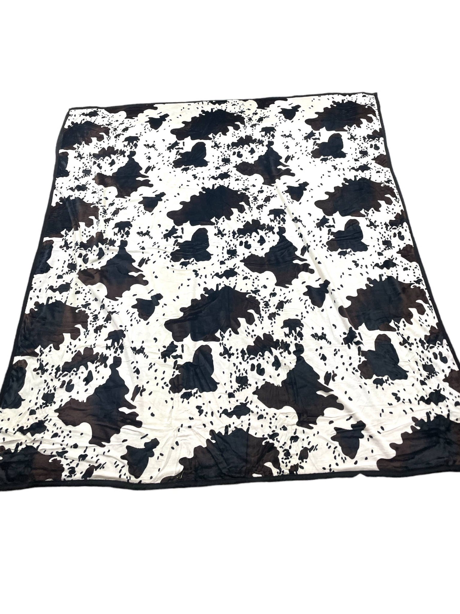 QP-CH - Queen Size 2ply Reversible Flannel Blanket Cowhide