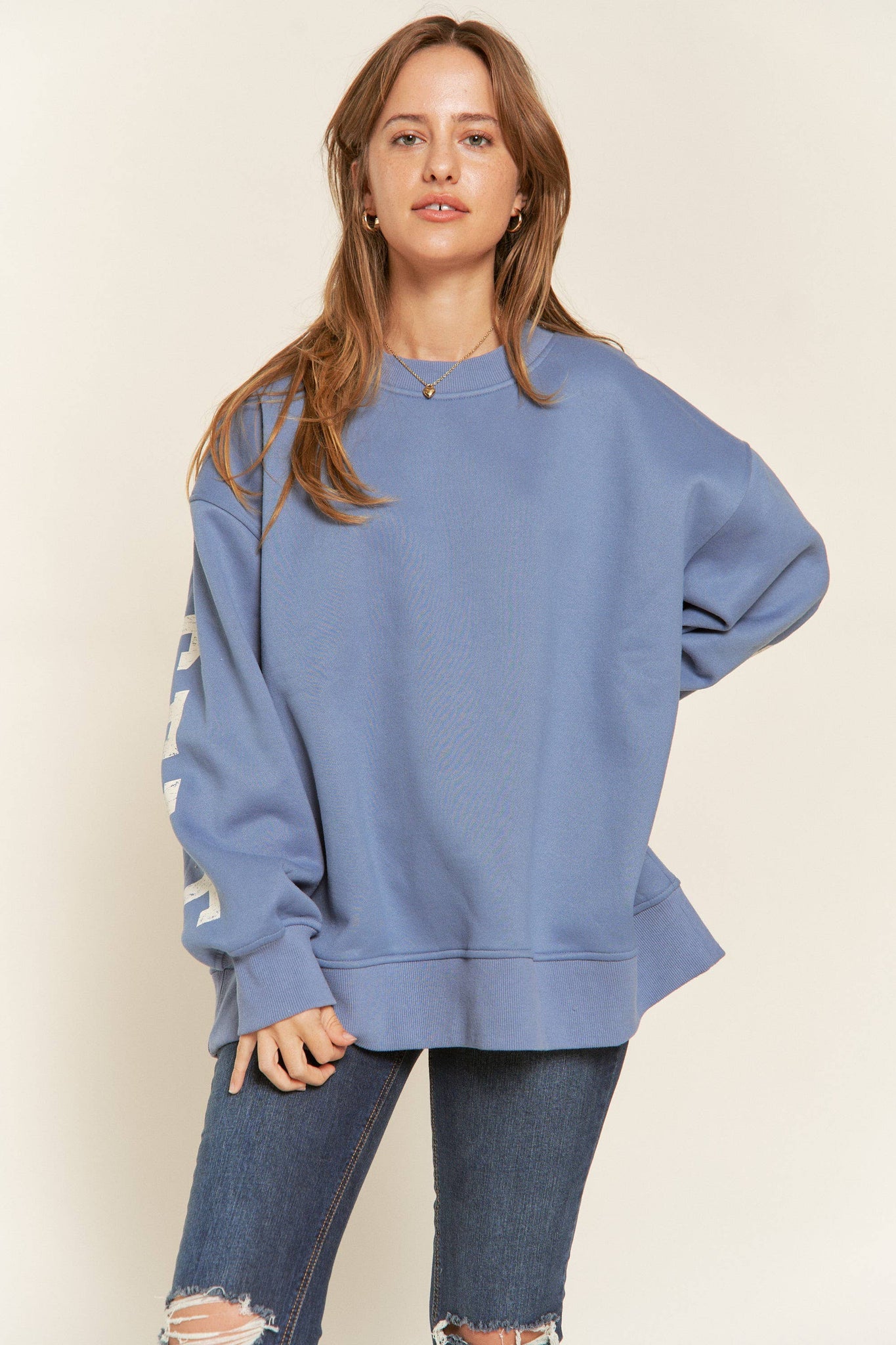 BE YOUR SELF SWEATSHIRT - JJT6144: WASHED BLUE