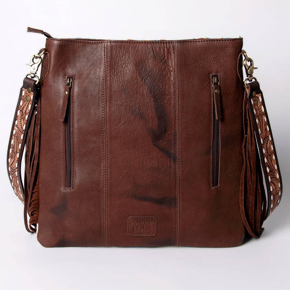 LC-ADBGA263 Messenger Genuine Western Leather Women Bag: ADBGA263B