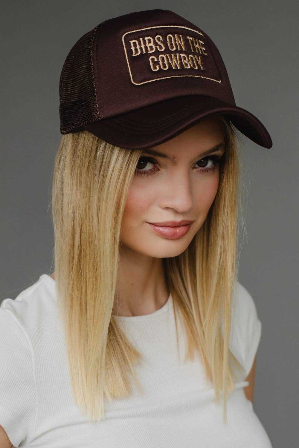 Brown Dibs On The Cowboy Trucker Hat