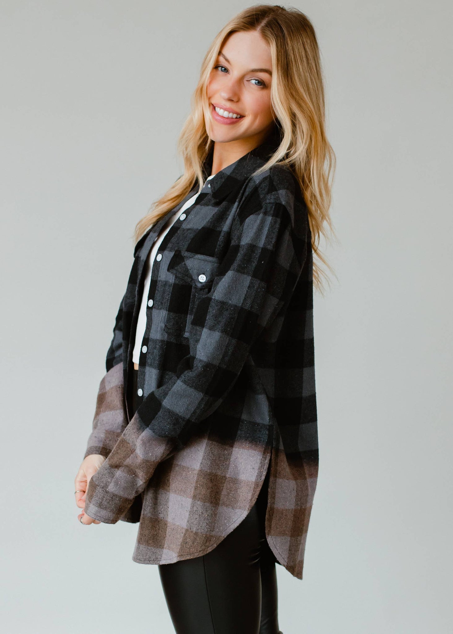 Black & Gray Plaid Flannel