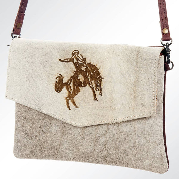 ADBGS178 Envelope Hair-On Genuine Western Leather Women Bag Sally: ADBGS178G